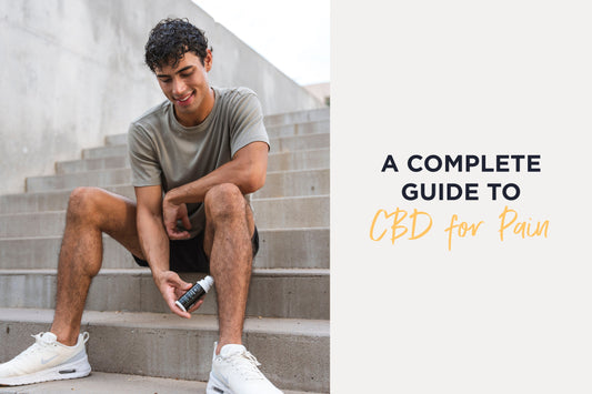 A man using CBD relief gel for pain