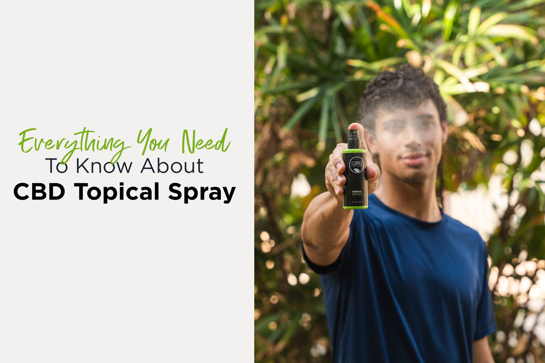 Man using CBD Topical Spray