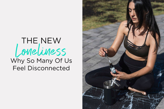 Woman adding THC drops to her water