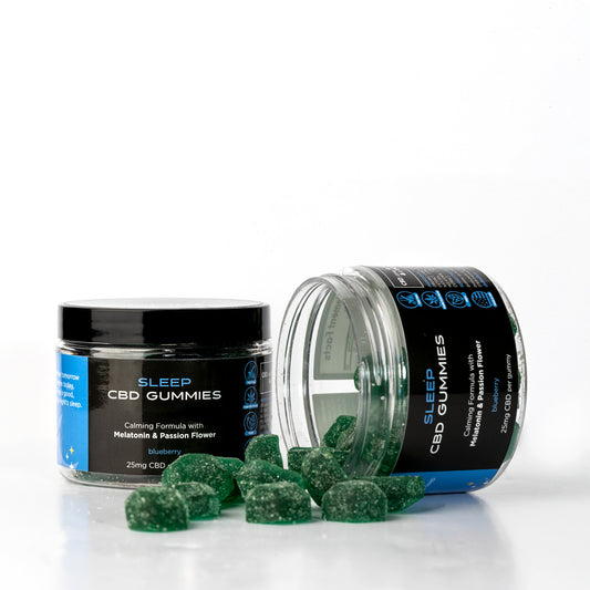Experience the soothing power of our CBD Sleep Gummies with melatonin and passion flower extract. Watch as a peaceful night's sleep unfolds, providing tranquility and relaxation.