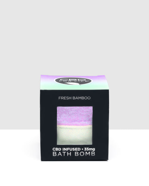Time to create a relaxing spa experience with our Fresh Bamboo CBD Bath Bomb. CBD meets coconut oil and ylang ylang to help you soothe you into a relaxing bath and melt away stress and anxiety.